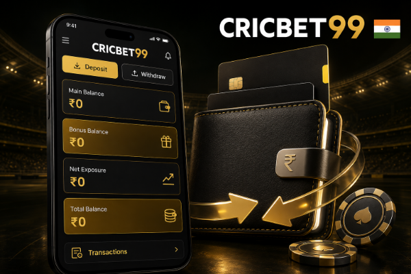 Cricbet99 deposits and withdrawals use secure, convenient payment methods.